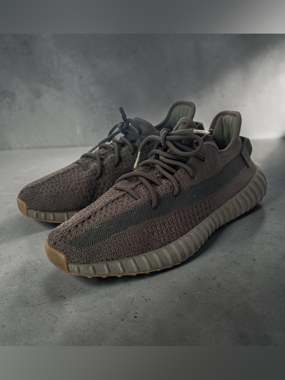 Yeezy x Adidas Black Knit Fabric Boost Cinder Sneakers